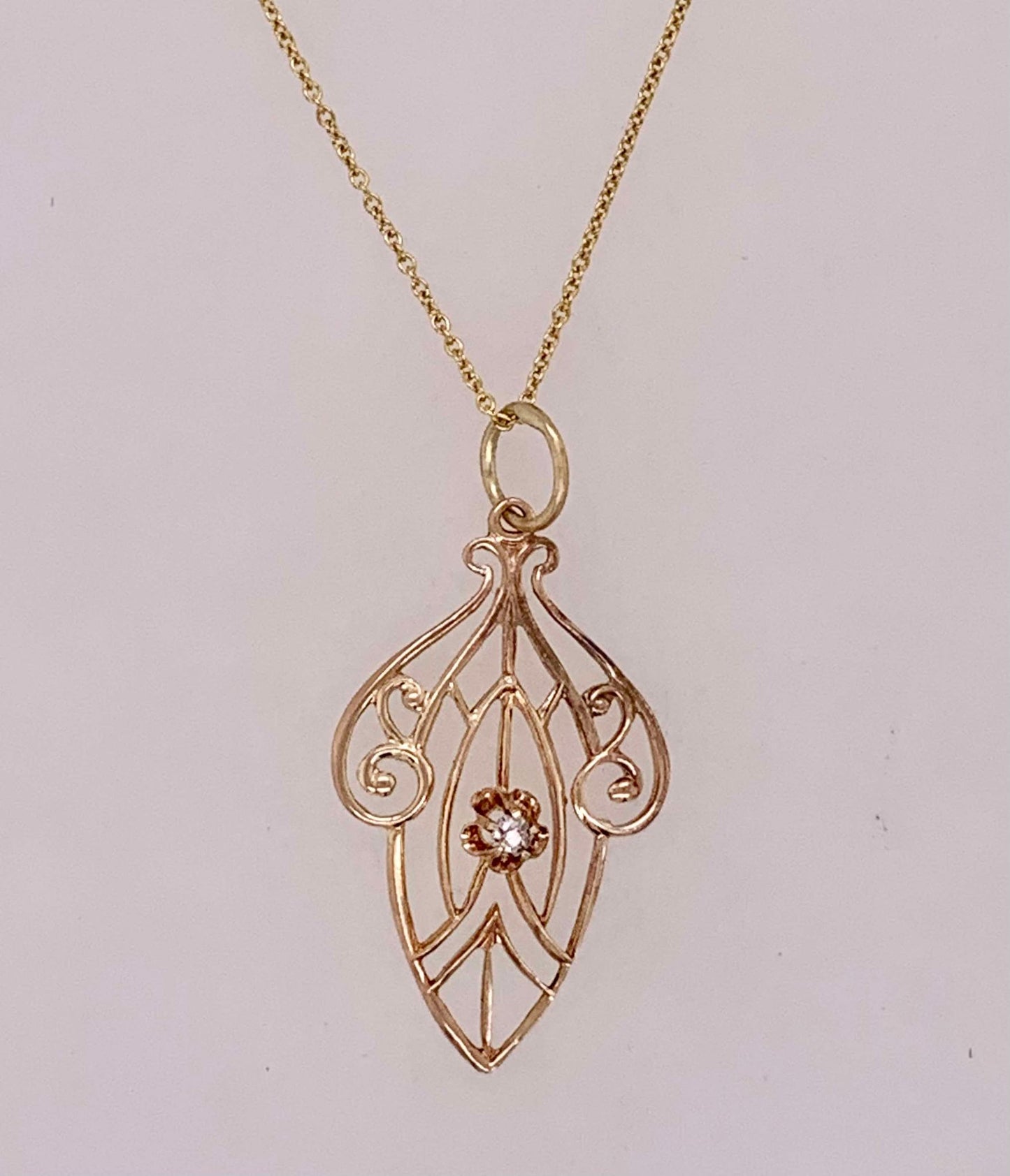 Estate 14K Lavalier Pendant