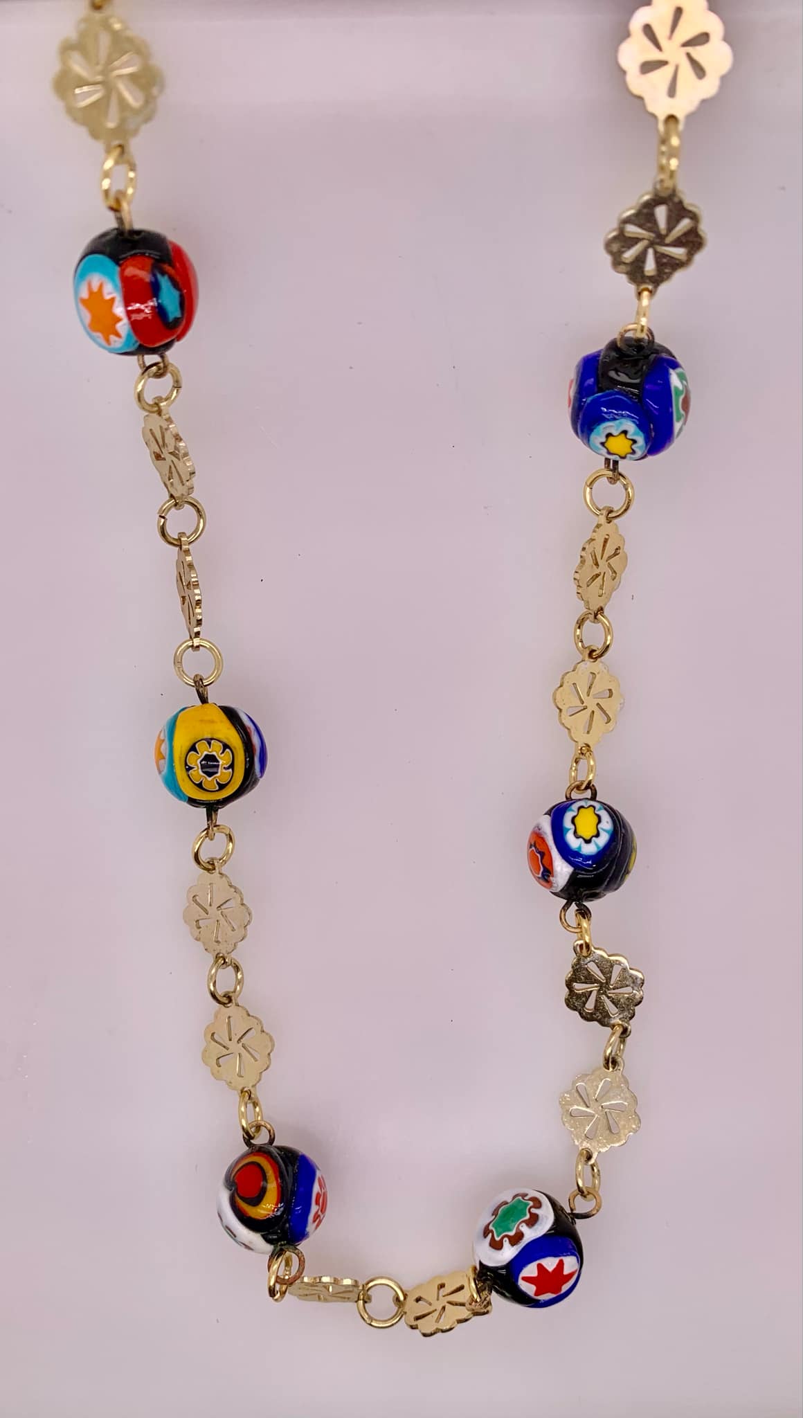 Estate Venetian Glass Bead Necklace