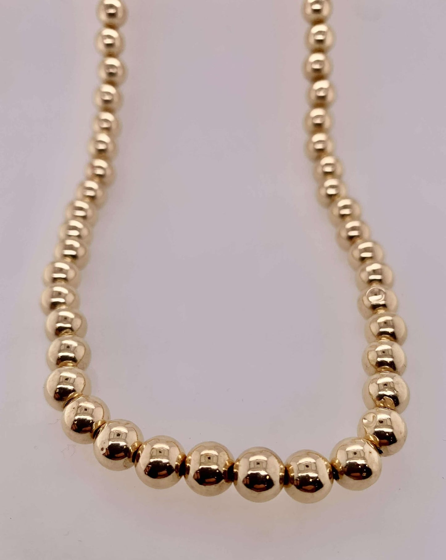 Estate 14K Gold Bead Necklace