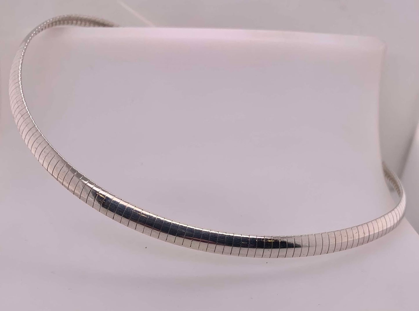 Estate Sterling Silver Omega Necklace