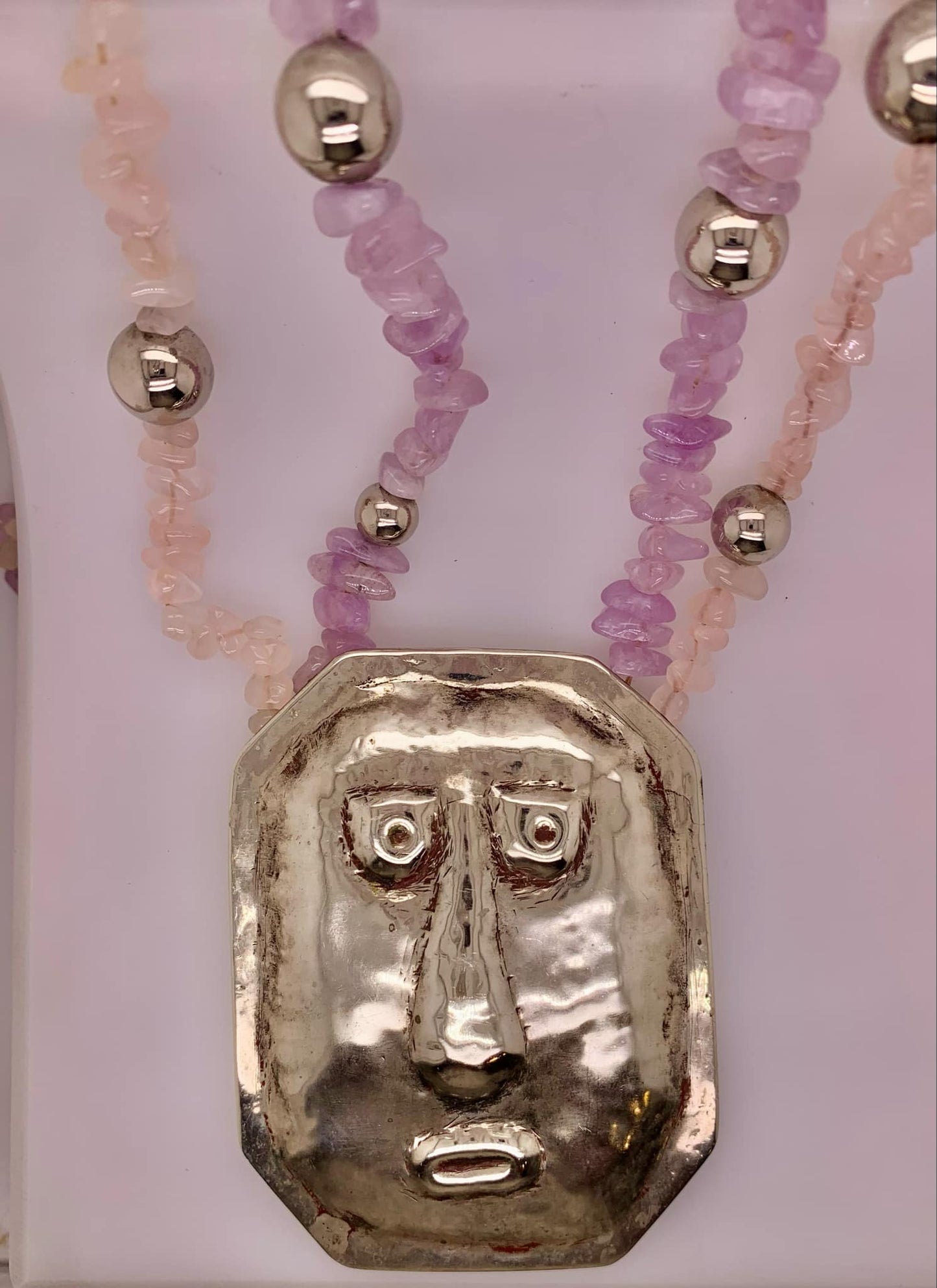 Estate Inca Mask Necklace
