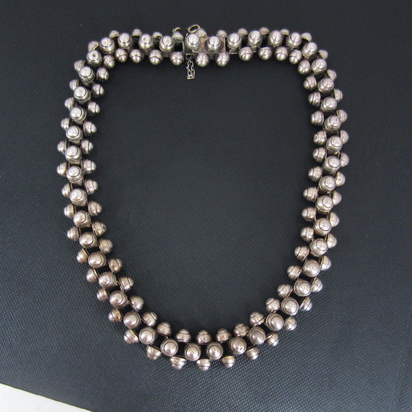 HOLD-MidCentury Spratling Caviar Necklace Sterling c. 1940