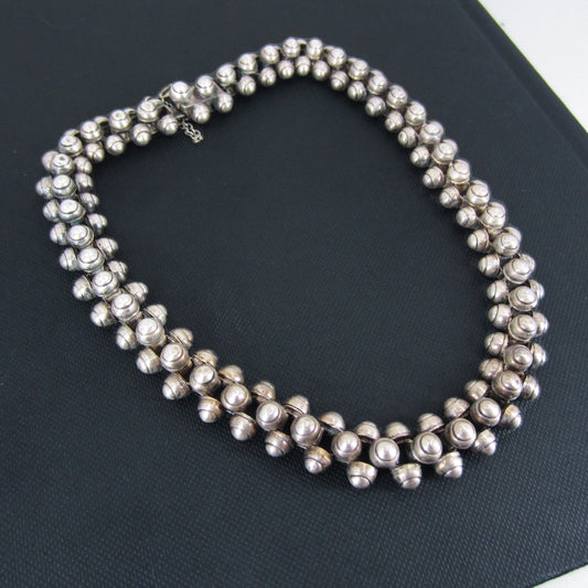 HOLD-MidCentury Spratling Caviar Necklace Sterling c. 1940